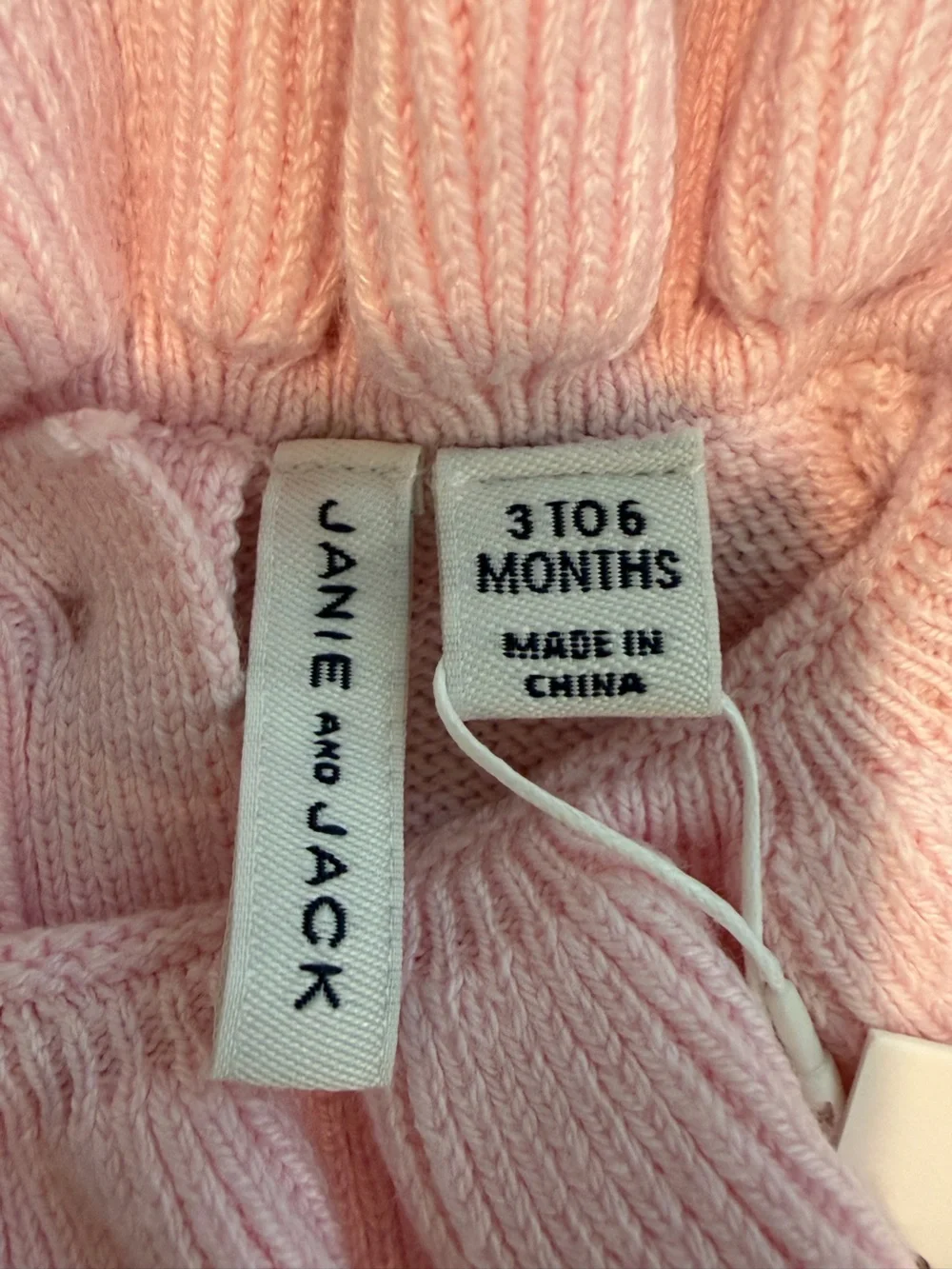 NWT - Janie and Jack Pink Knit Ruffle Collar Baby Dress & Bloomers